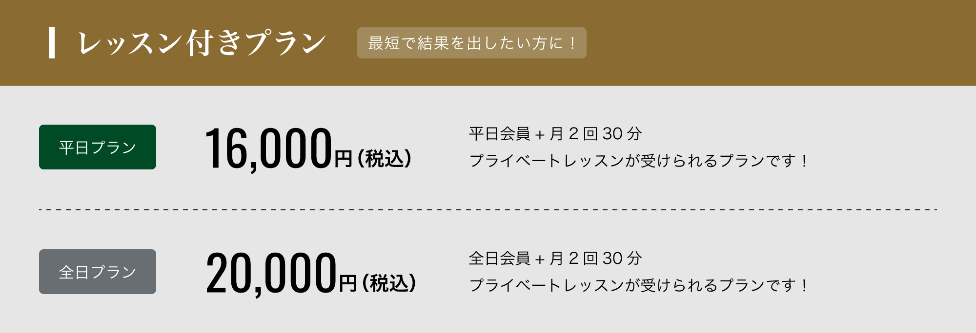 レッスン付きプラン - 最短で結果を出したい方に！